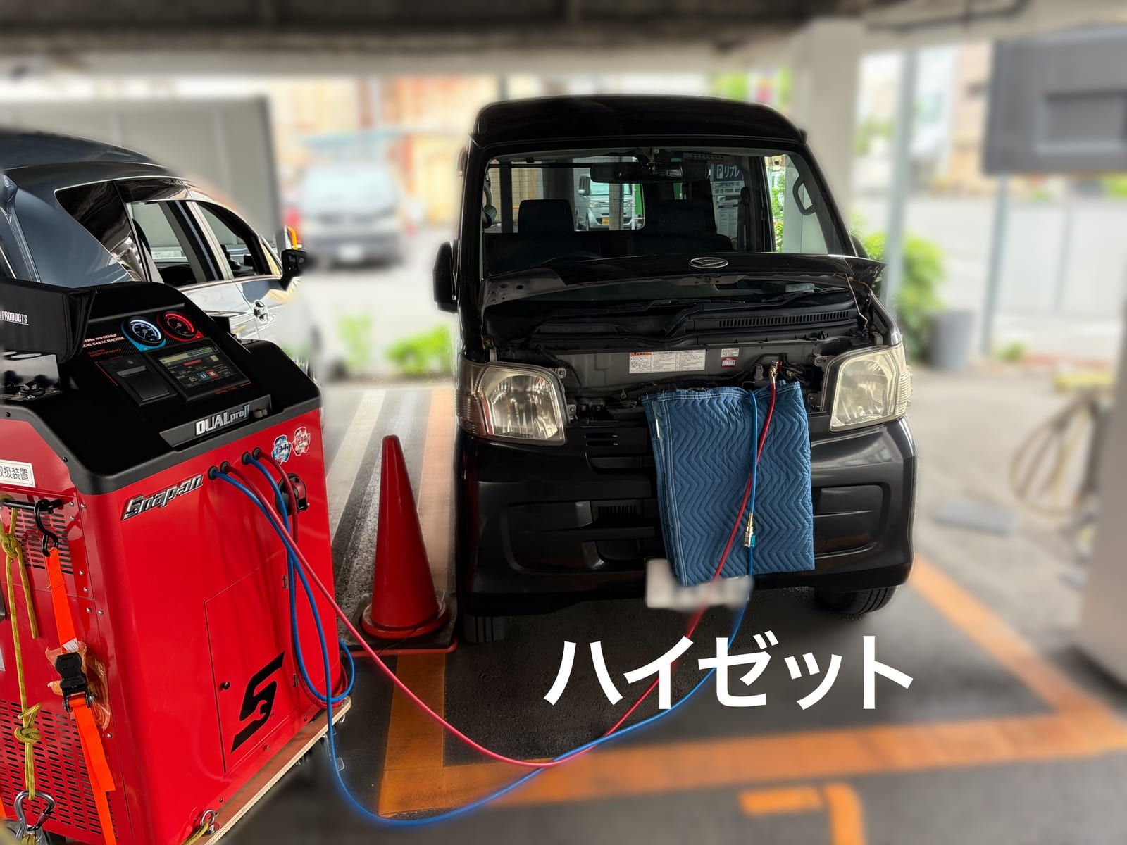 施工したダイハツ ハイゼットの外観